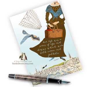 Piccole donne - Louisa May Alcott - Biglietto stampabile digitale - Journaling Card