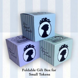 Foldable Gift Box for Jane Austen Teas, Book Group Meetings or Showers - Digital Download to Print