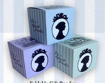 Jane Austen Gift Box, Regency Tea Party Favor (Digital Download)