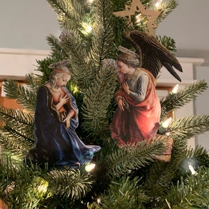 Angel Gabriel and Virgin Mary - Printable Christmas Ornaments - The Annunciation