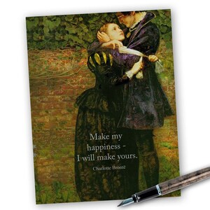 Haz mi felicidad, yo haré la tuya - Imprime tu propia tarjeta de notas digital - Jane Eyre - Charlotte Brontë