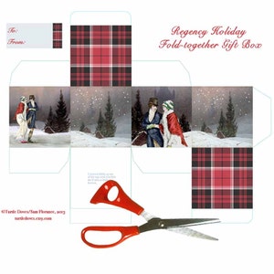 Download Regency Holiday Foldable Gift Box - 2.25" square - Available as PDF or JPG