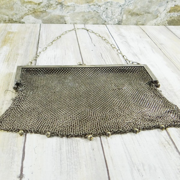 Antique German Silver Mesh Purse