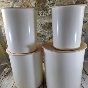 Vintage Set Of Four Matching Tupperware Storage Containers