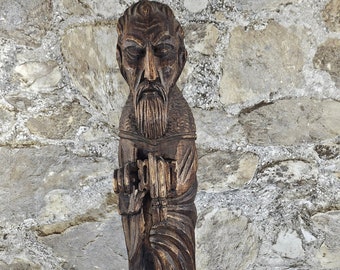 Vintage Carved Wooden Statue Of Saint Peter