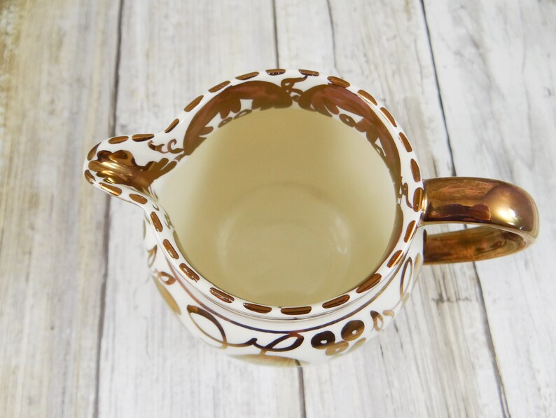 Vintage Creamer by Etruria and Barlston England, Gold Gilt on Porcelain image 3