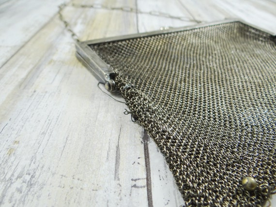 Antique German Silver Mesh Purse - image 5