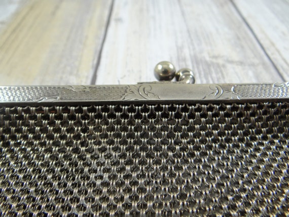 Antique German Silver Mesh Purse - image 2