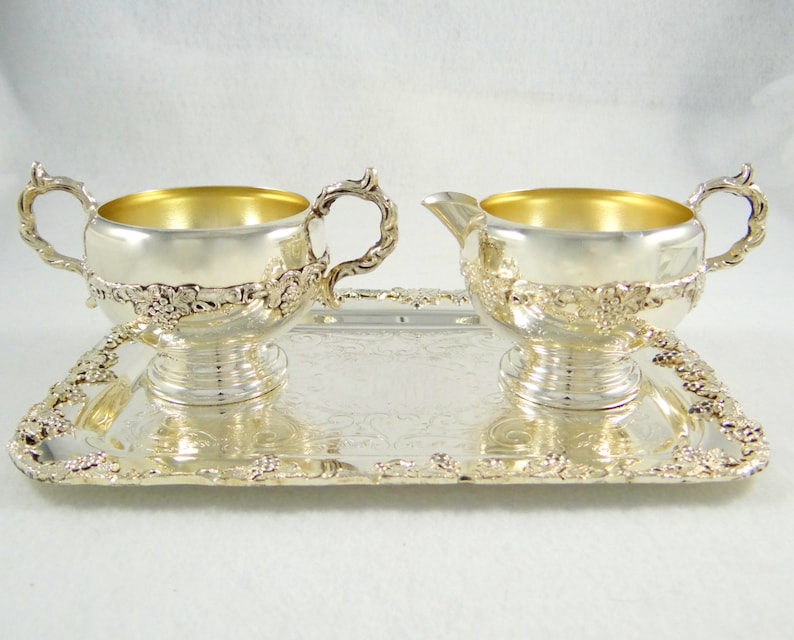 Vintage Old English Reproduction Sugar and Creamer Set With Etsy