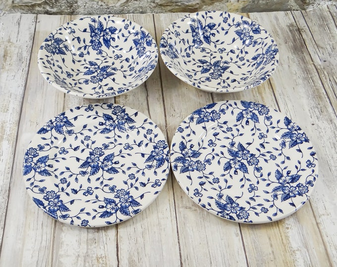Vintage EIT Bowls and Plates Set of 2 English Ironstone Etsy