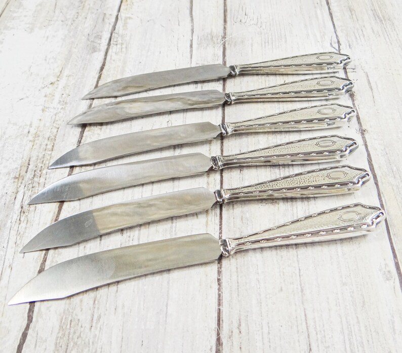 Vintage Fruit Knives Sterling Silver Handles Etsy
