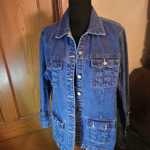 Vintage Women&#39;s Denim Barn Chore Jacket Coat, Size XL