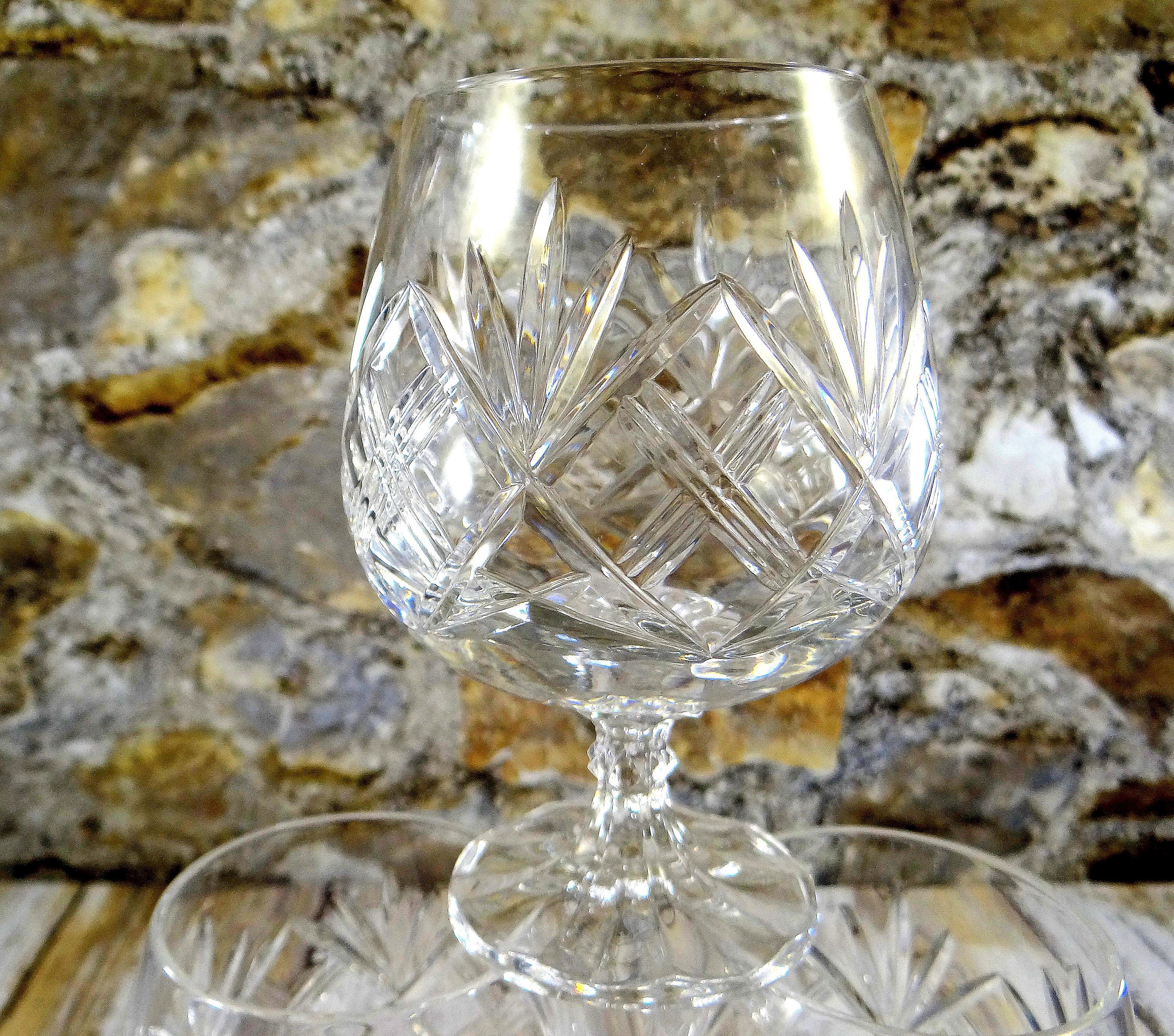 Vintage Cavan of Ireland Crystal Brandy Glasses Set of Three Etsy