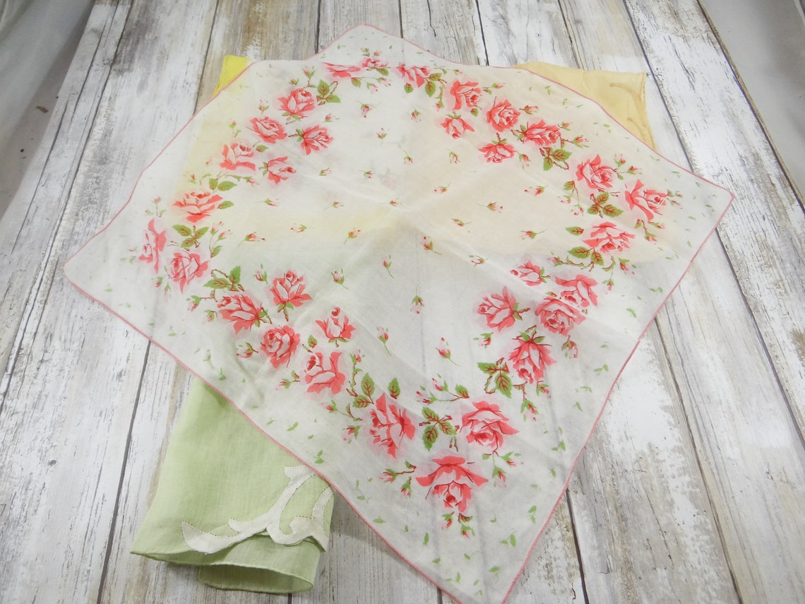 Vintage Ladies' Handkerchiefs Set of Four Etsy