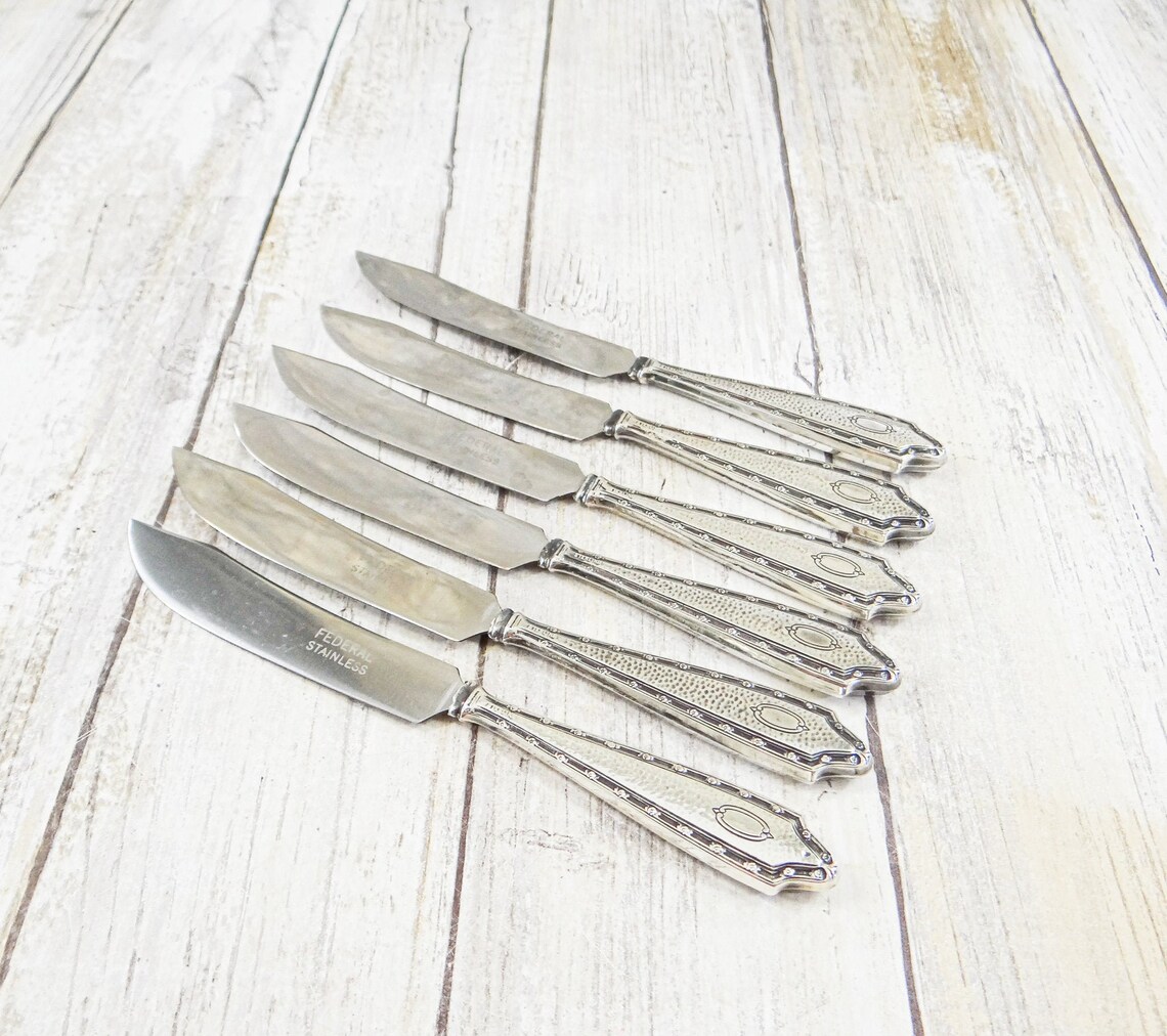 Vintage Fruit Knives Sterling Silver Handles Etsy