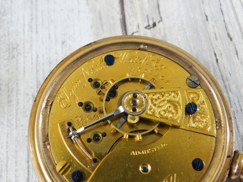 Working Antique Men's Pocket Watch by Elgin Has a Setting Etsy