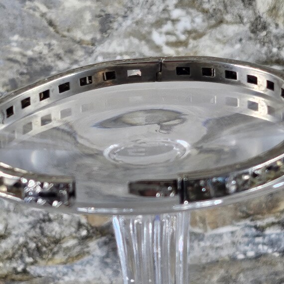 Art Deco Sterling Silver Bracelet With Channel Se… - image 5