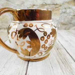 Vintage Creamer by Etruria and Barlston England, Gold Gilt on Porcelain image 4