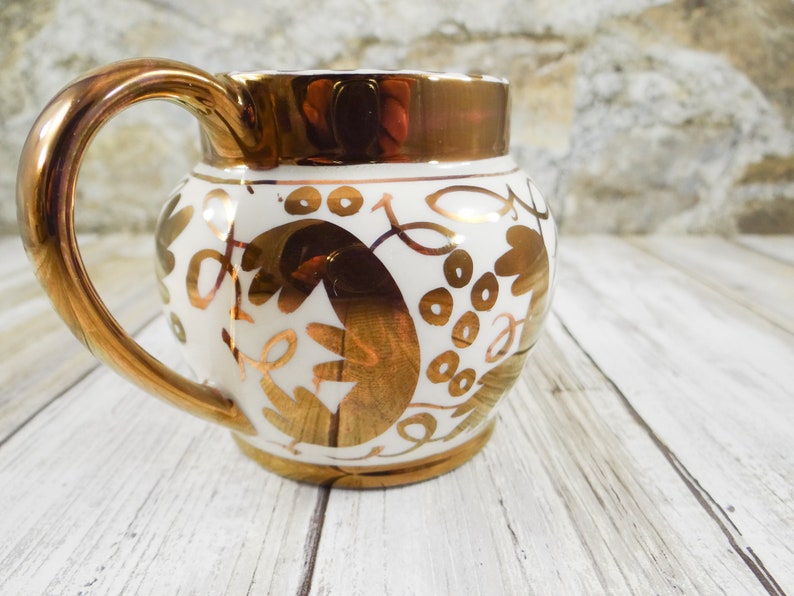 Vintage Creamer by Etruria and Barlston England, Gold Gilt on Porcelain image 4