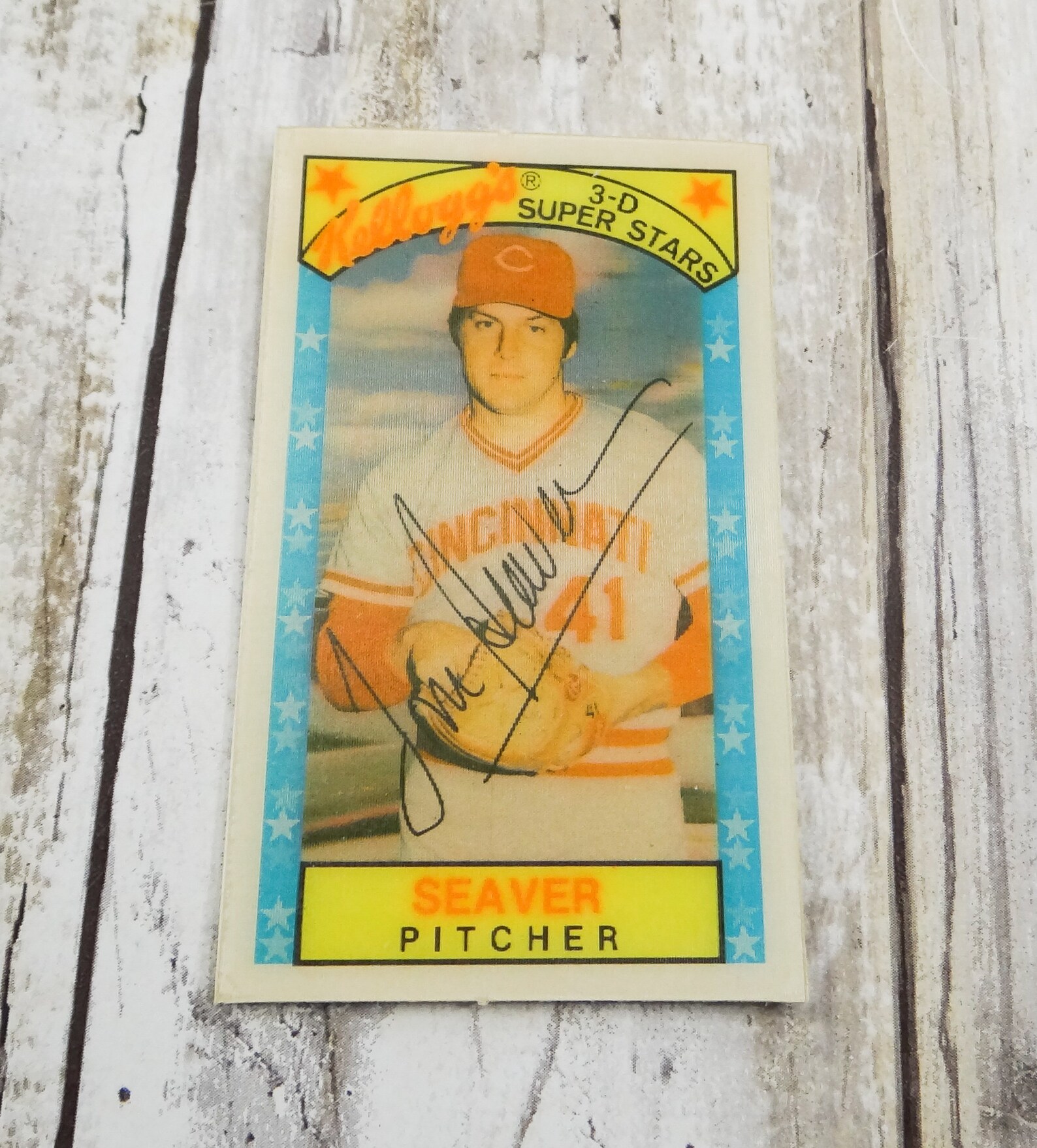 Tom Seaver 3D Kellogg's Baseball Card 1979 Cincinnati Etsy
