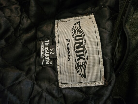 Vintage Men's Black Leather Motorcycle Jacket By … - image 9