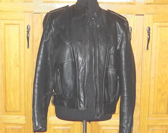 Vintage Harley Davidson Womens Leather Biker Jacket by Hein Gericke, Size 42W