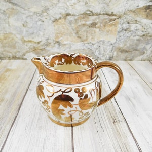 Vintage Creamer by Etruria and Barlston England, Gold Gilt on Porcelain image 2
