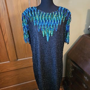 sequin dress peacocks Peacock Blue Sequin Lace & Satin Split Prom Dress