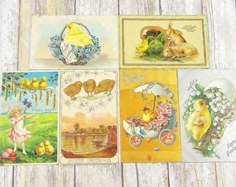 Antique Easter Postcards from the 1900s, Six Postcards