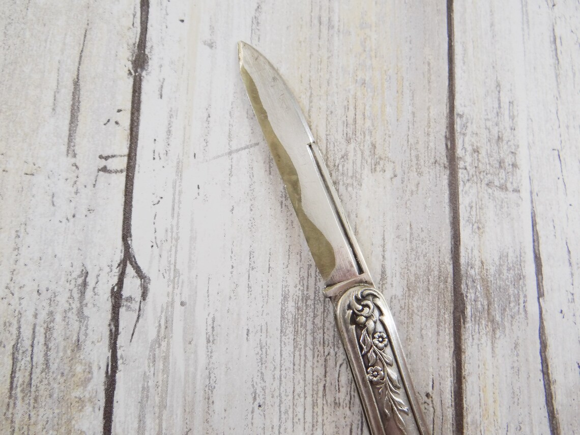 Antique Silver Plated Folding Fruit Knife by Gorham Etsy