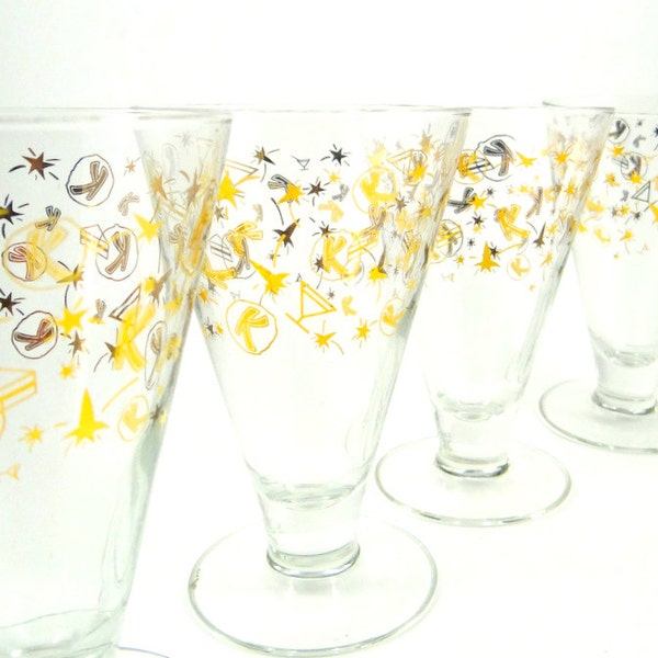 Vintage Kahlua Cocktail Glasses, Set of Four