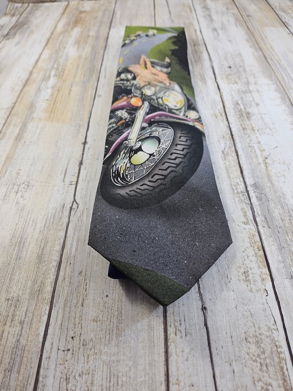 Vintage Harley Davidson "Hog On A Hog" Tie