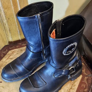 Harley Davidson Boots Vintage - Etsy