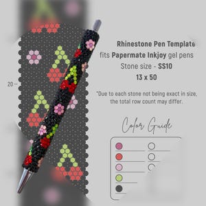 Kirschen und Blumen Digitale Strass Vorlage SS10 |  PNG Download für Stift | Niedliches Bling Kristall Design