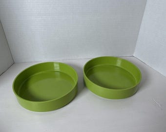 Vintage Oblique by PMC - H2 7" Stackable Bowl - Green - Set of 2