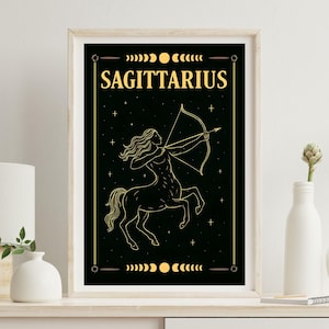Sagittarius wall art | sagittarius print | astrology wall art | zodiac wall art | zodiac printable | wall art | digital print | sagittarius
