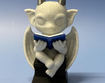 Reading Gargoyle Shelf Decor