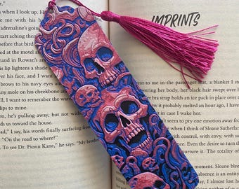 Magenta Skullture Bookmark