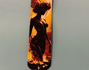 Fireborne Sorceress 3d Printed Bookmark