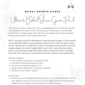 Bridal Shower Game Pack - Trivia, Bingo, & Fun Quizzes for Wedding Celebrations