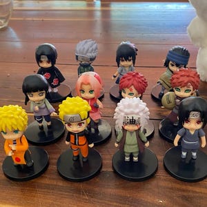 Naruto Figure Set – 12Pcs Anime PVC Mini Dolls – Sasuke Hinata Itachi Kakashi Gaara Toys – Gift for Fans and Collectors