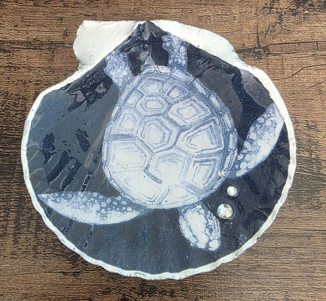 Decoupage Shell - Sea Turtle Shell - Etsy