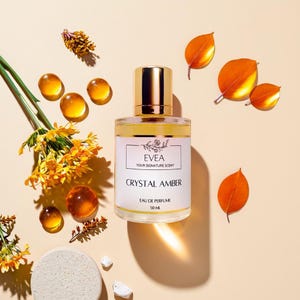 Crystal Amber Eau de Parfum – Inspired by Bacarrat Rouge' 540 Luxury Fragrance, Paraben-Free, Long Lasting Perfume – 50ml Spray 1.7 fl. oz
