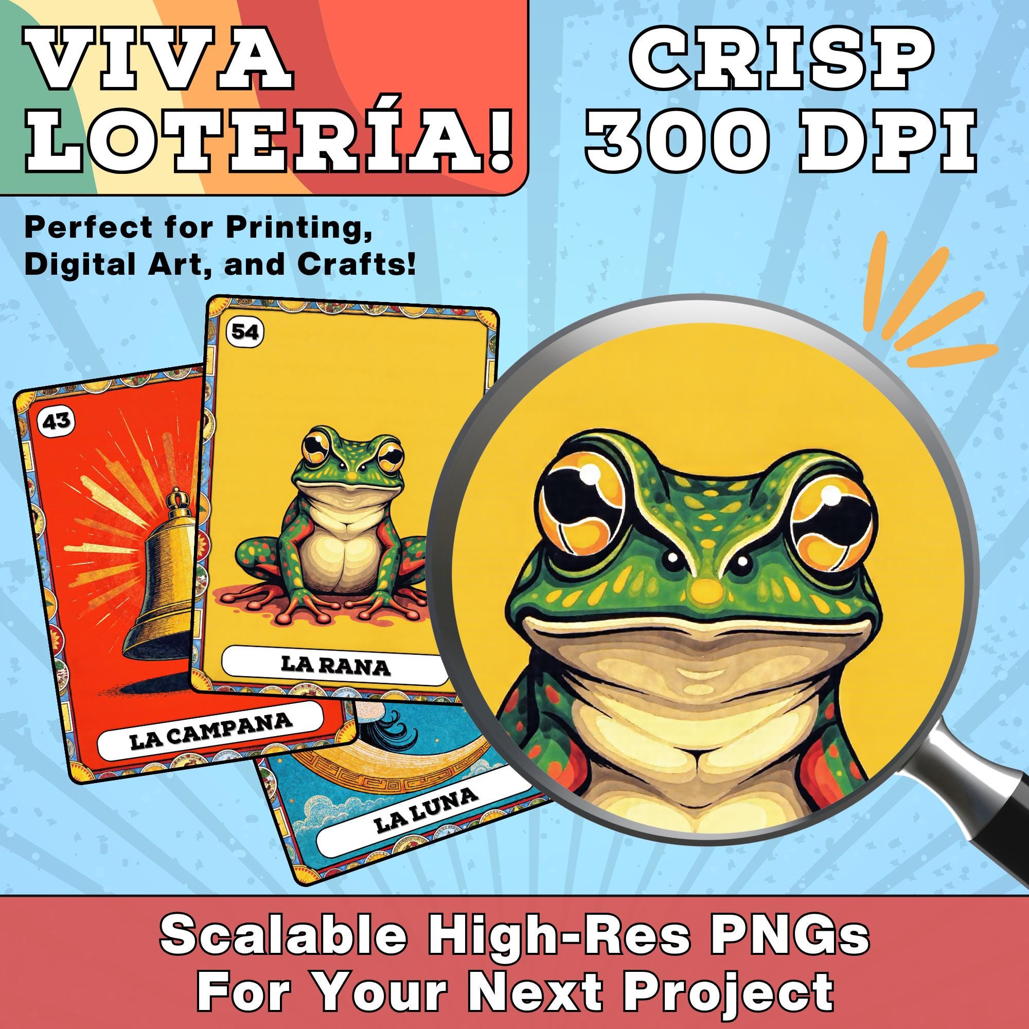 Printable Lotería Deck – 54 PNG Cards &amp; 30 Boards | Traditional Mexican Game | Vintage Art for ...