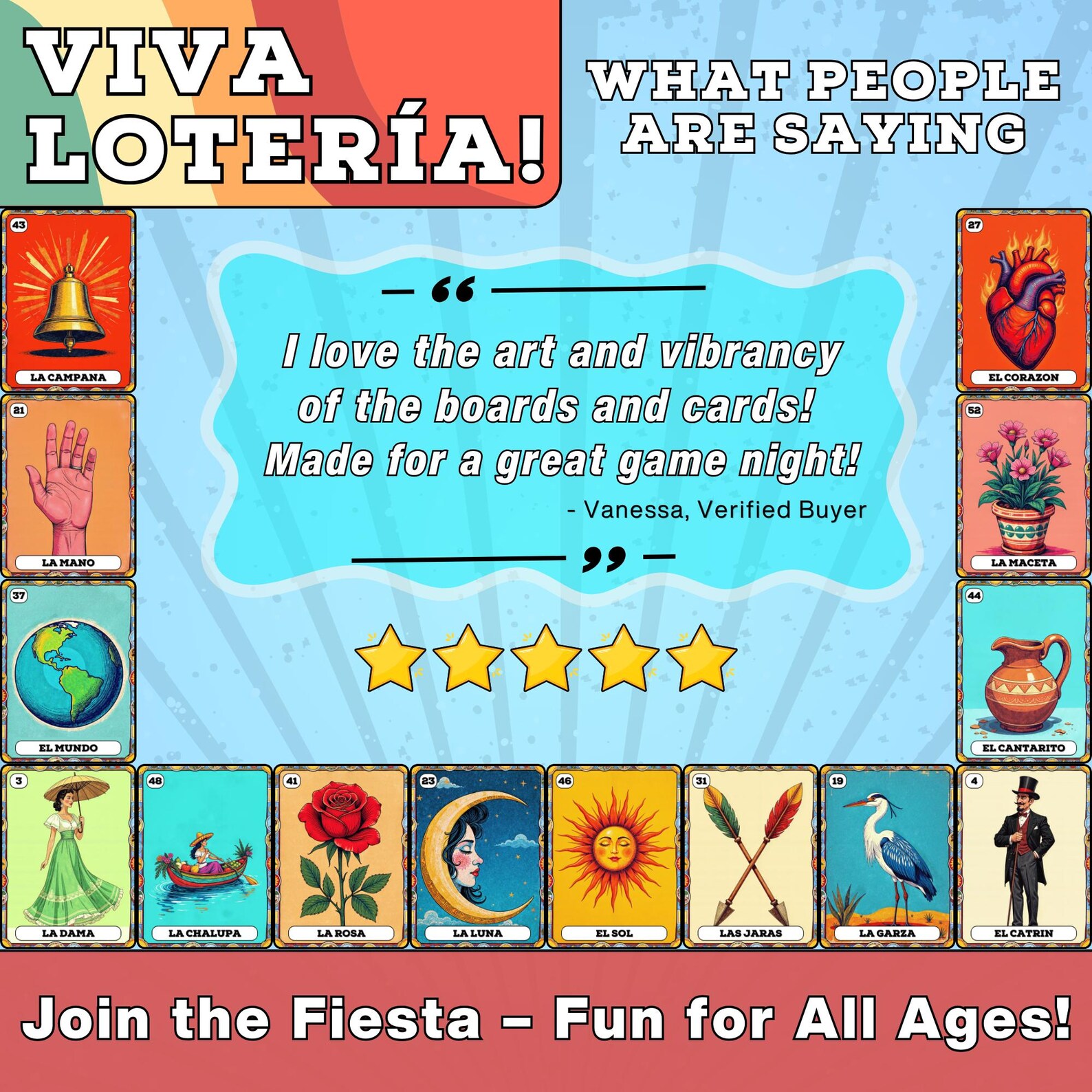 Printable Lotería Deck – 54 PNG Cards &amp; 30 Boards | Traditional Mexican Game | Vintage Art for ...