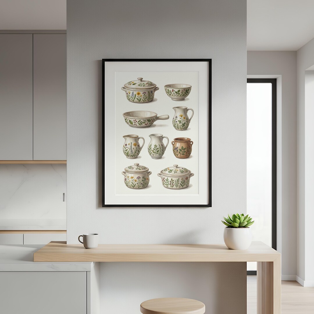 botanical-ceramics-poster-vintage-kitchen-wall-art-print-floral