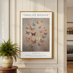 Póster de mariposa para exposición de bellas artes / Decoración de insectos vintage / Pared de estilo Dark Academia / Ambiente retro de la naturaleza / Lienzo de insectos melancólicos / Impresión antigua