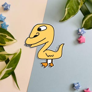Is That A Duck? : Sticker Vinyl, Water Resistant, Funny, Water bottle, Lap top, Kawaii, Wierd, Yellow, buck teeth, ugly, stationary