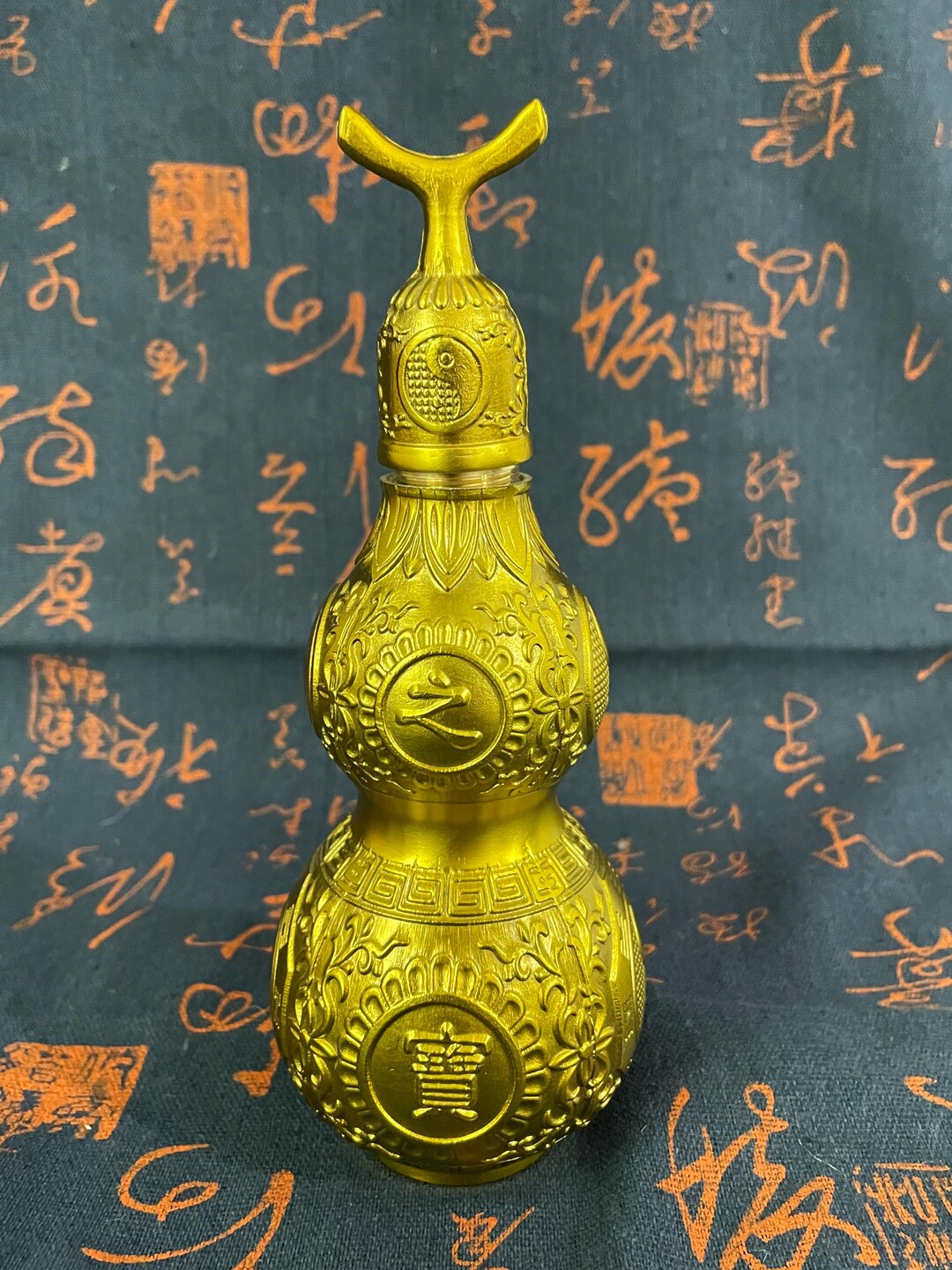 Brass Hu Lu Fengshui Decor Blessing Good Luck Prosperity Gifting Wu Lou ...