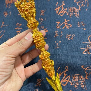 Handmade Buddha Vajra Handicraft Collection Decoration, brass Tibetan Dorje Buddhism Mahakala Buddha Feng shui decor .